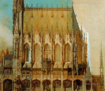  Makart Peintre - gotische grabkirche st michael seitenansicht académique histoire Hans Makart